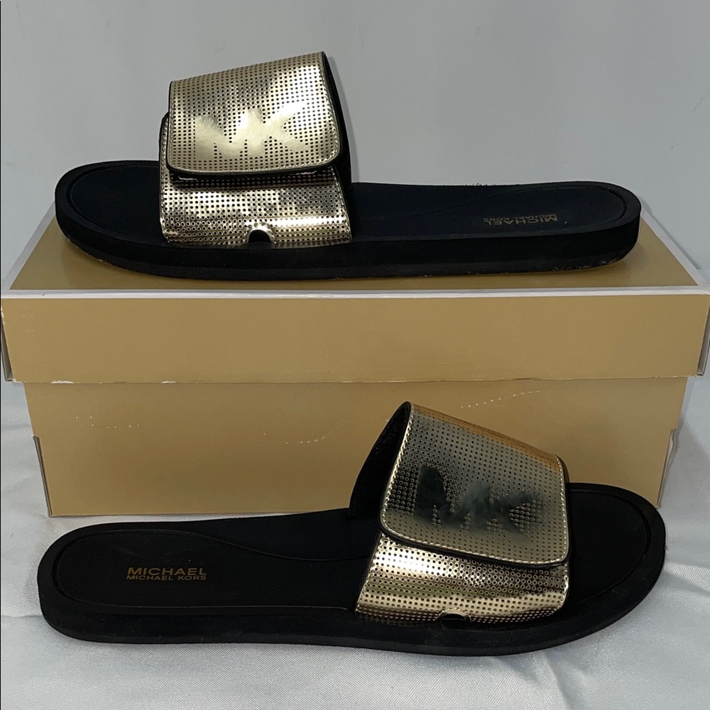 MICHAEL KORS WOMENS MK SLIDES FTL-03-007